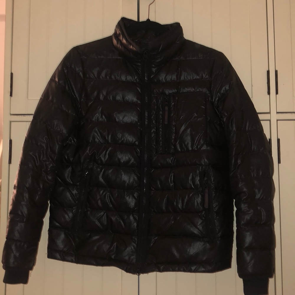 J. CREW BLACK PUFFER COAT